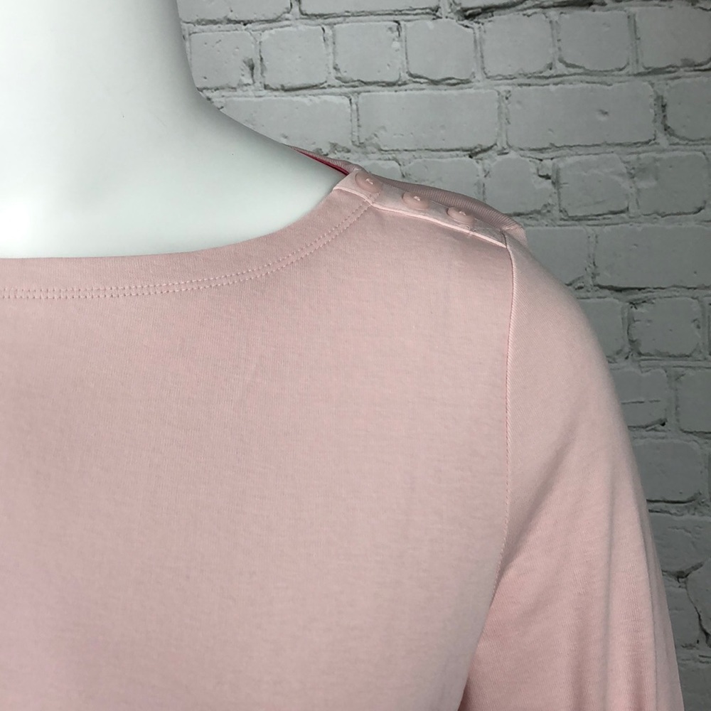 0X 1X 2X 3X Charter Club Pink 3/4 Sleeve Top Plus Size - Picture 3 of 4